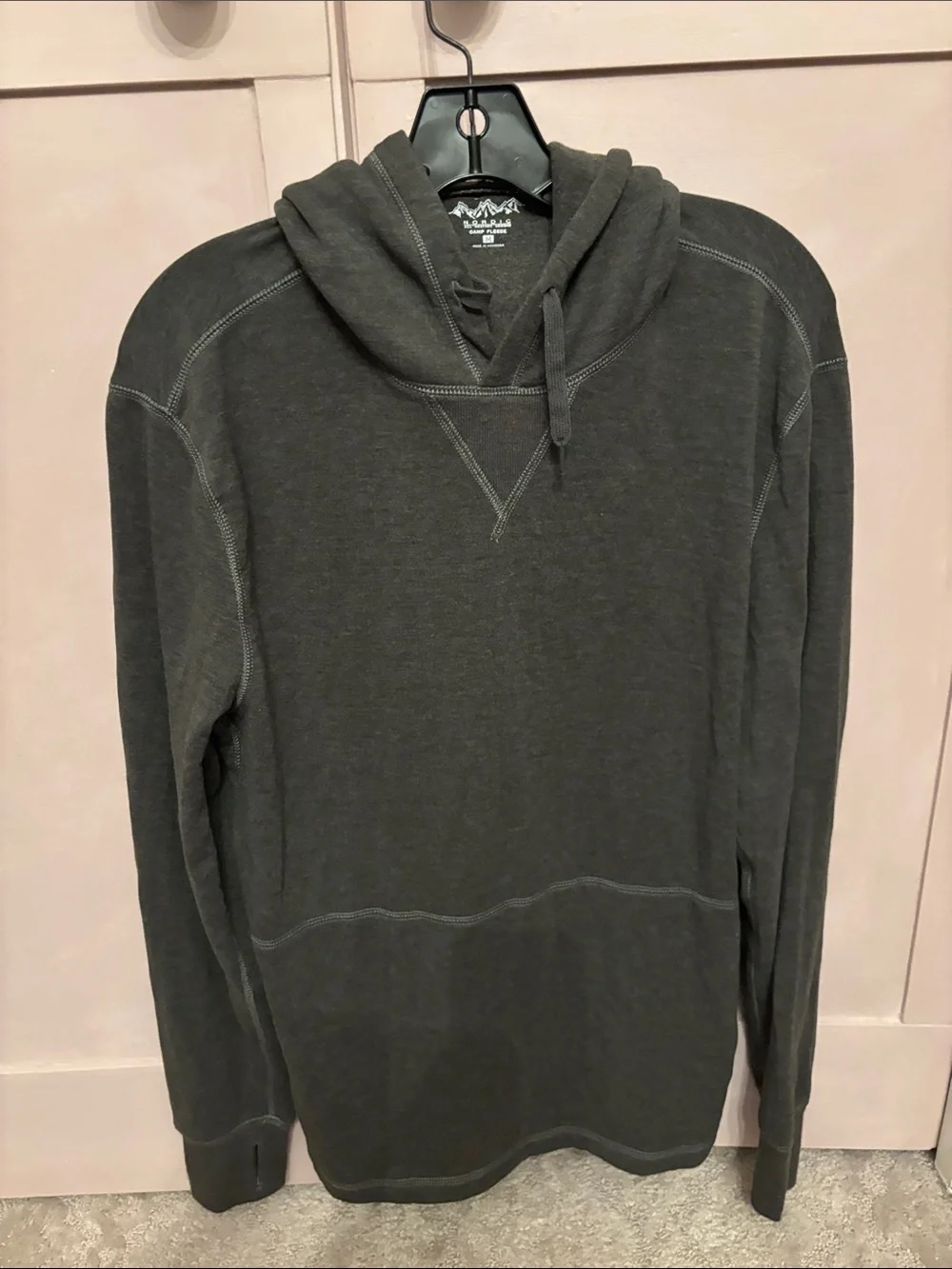 J Crew Dark Gray Lightweight Pullover Hoodie